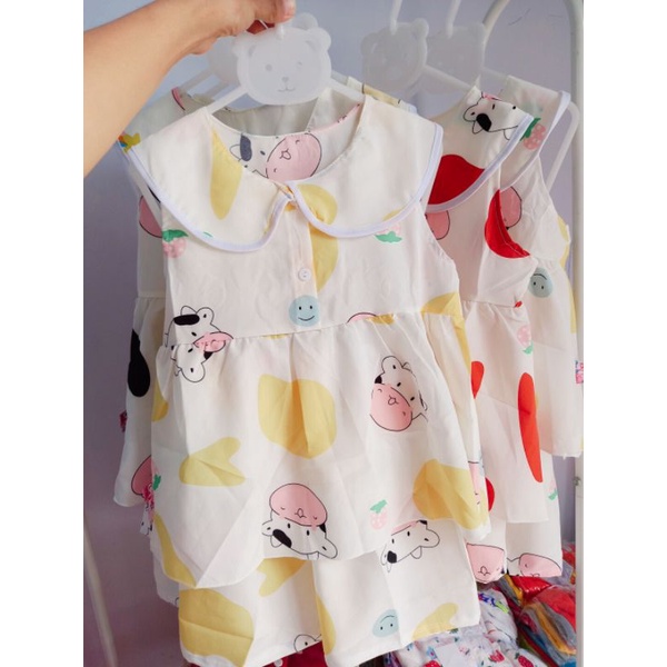 💥Bộ bò sữa vải lụa xịn cho bé