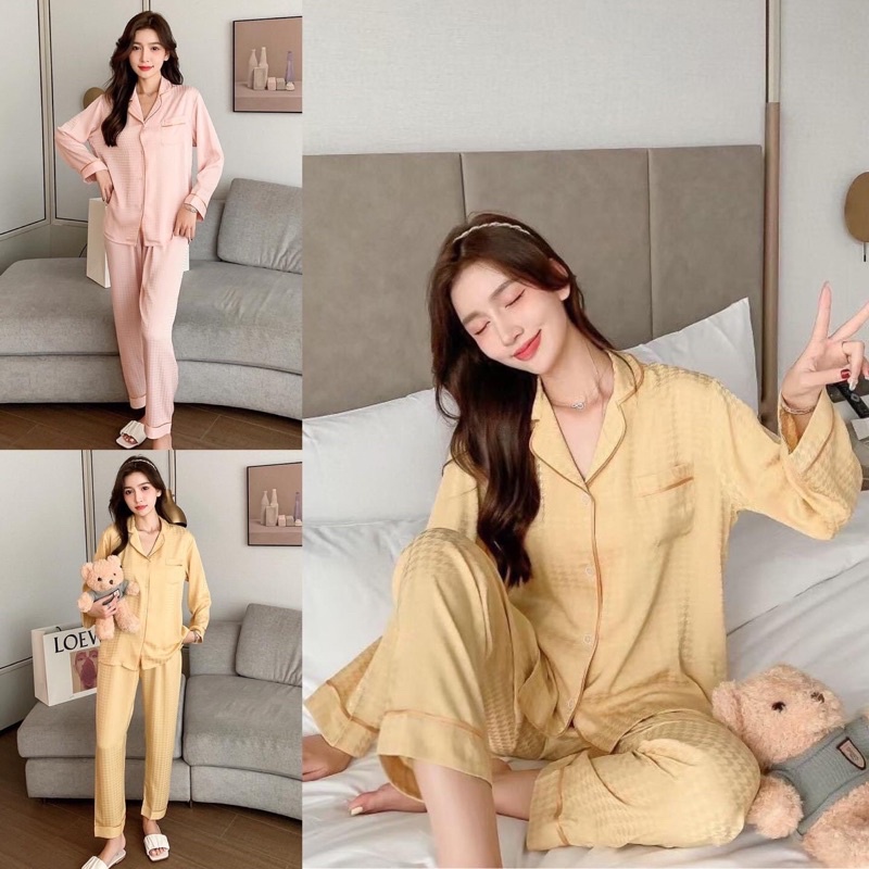 Pijama Lụa Cao Cấp Đồ Bộ Mặc Nhà Ngủ Nữ Chất Lụa Siêu Mềm Mát Mịn - Sillk Homewear