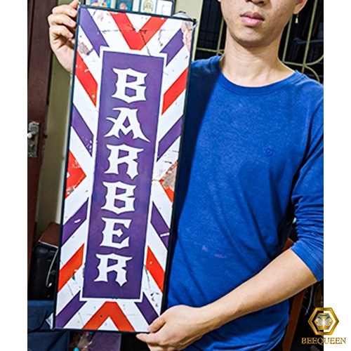 Tranh Barber - Quán Tóc Vẽ Tay Tuyệt Đẹp - Phong Cách Barber Xăm Size 20x60cm | TC56