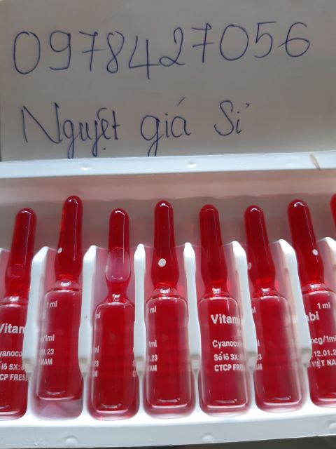 Ống đỏ vitamin trắng da pha kem