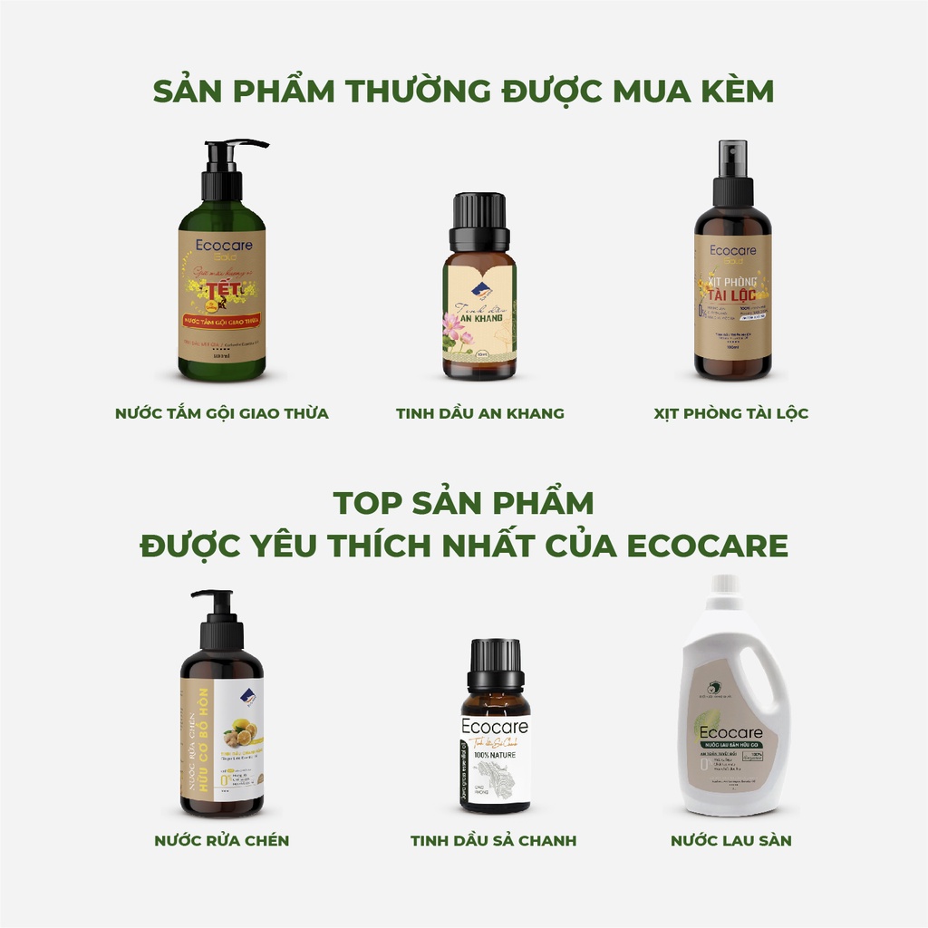 Bình xịt phòng tinh dầu Tài Lộc Ecocare 100ml-Sản phẩm độc quyền Tết 2022