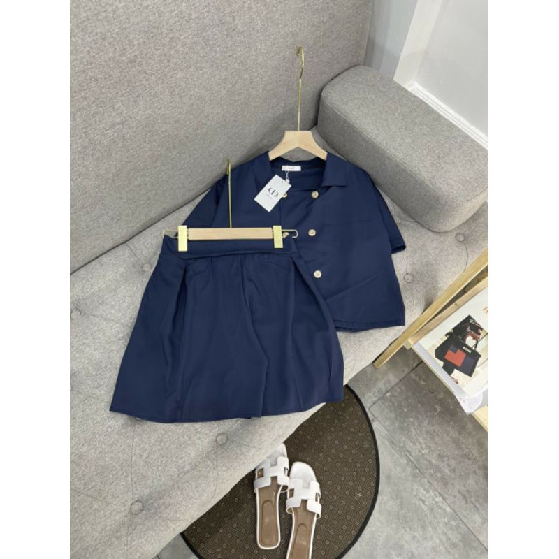 Sét bộ cổ vest tay bồng xinh xắn | BigBuy360 - bigbuy360.vn