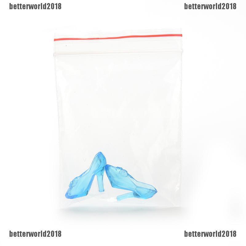 Bộ 2 Đôi Giày Đính Pha Lê Cho Búp Bê Barbie 11