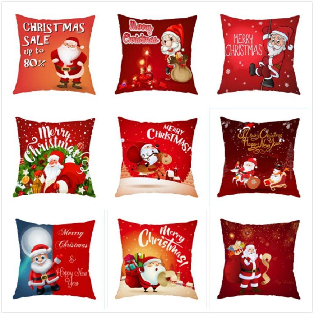 Vỏ Gối In Họa Tiết Giáng Sinh / Năm Mới 2021 Kích Thước 45x45cm Trang Trí Nhà Cửa / Văn Phòng / Giáng Sinh