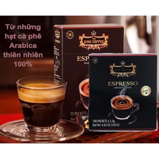 Cà Phê Hòa Tan King Coffee Espresso Hộp 250G - Ngon chuẩn ly cà phê Ý