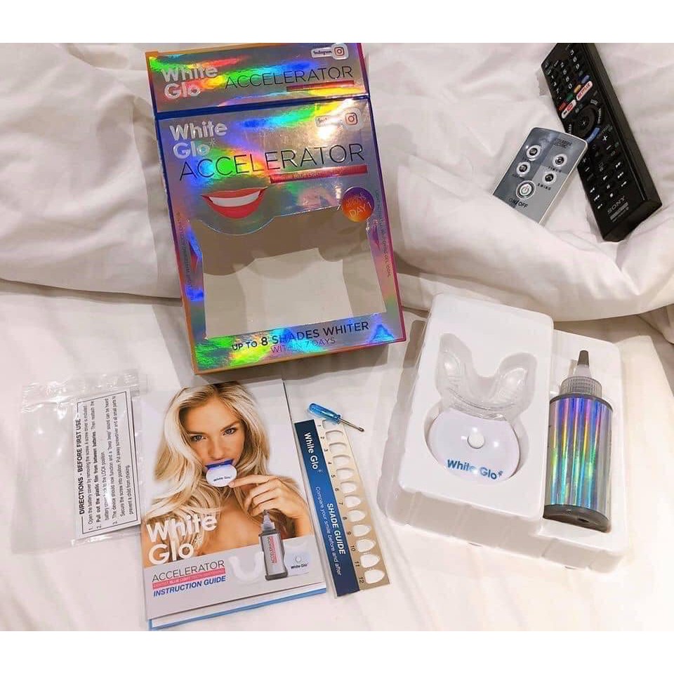 MÁY LÀM TRẮNG RĂNG WHITE GLO WHITE ACCELERATOR BLUE LIGHT TEETH WHITENING SYSTEM