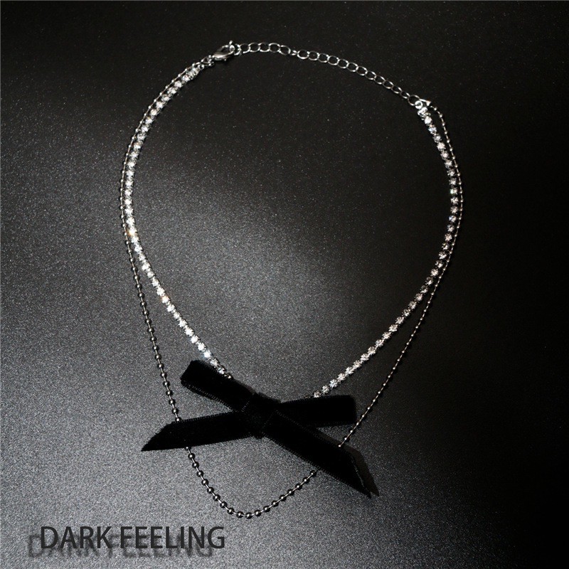 Choker thắt nơ lấp lánh - vòng cổ thắt nơ lấp lánh