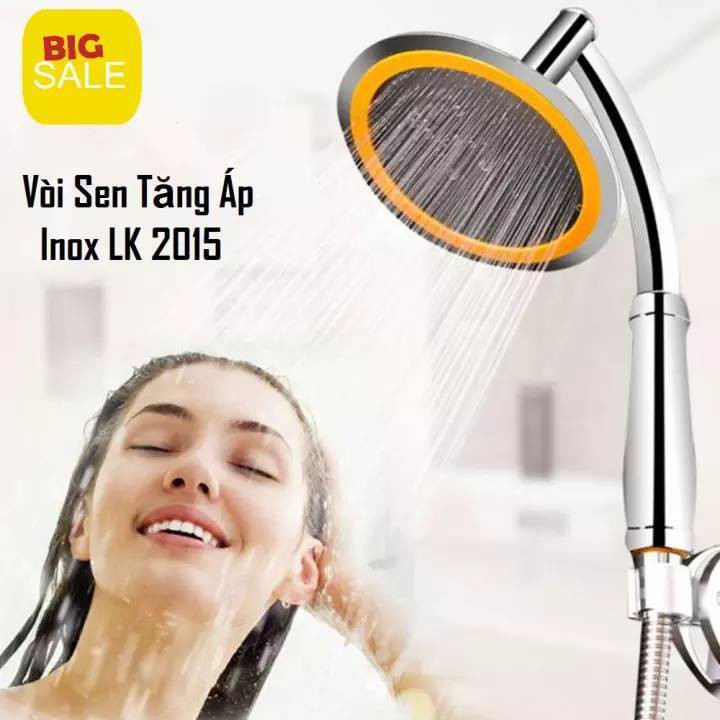 Sale Vòi hoa sen tăng áp,Vòi sen tăng áp INOX LK-2015 - 45618  - Bảo hành 1 đổi 1