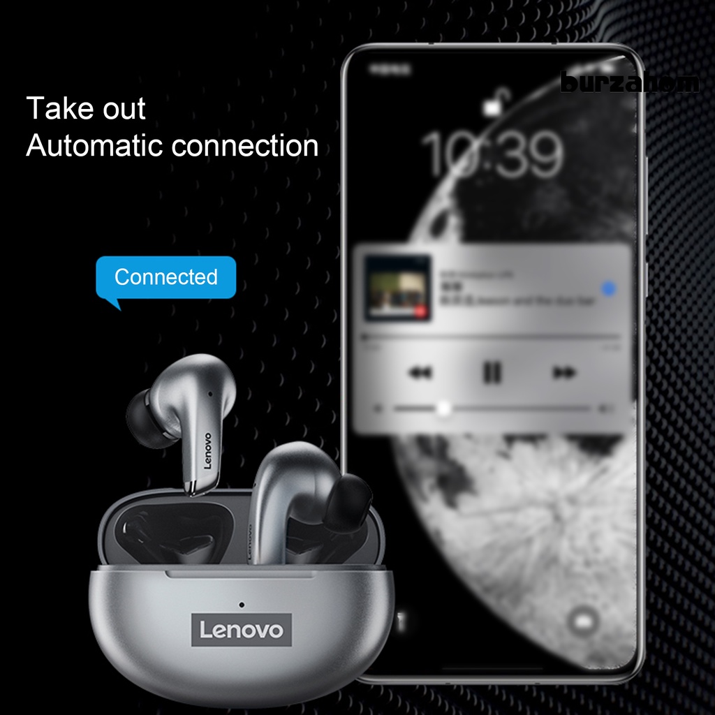 1 Cặp Tai Nghe Không Dây Bluetooth 5.0 Chống Thấm Nước Có Micro Tiện Dụng Cho Lenovo LP5
