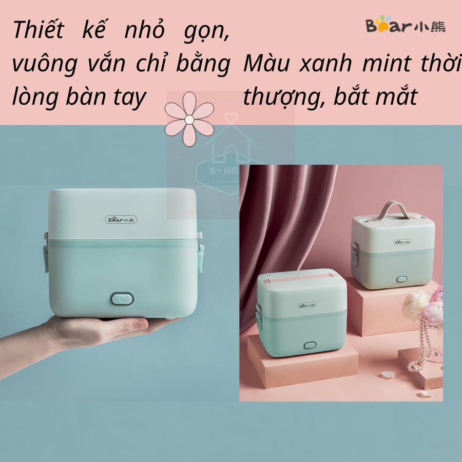 HỘP CƠM CẮM ĐIỆN MANG ĐI LÀM XÁCH TAY CHÍNH HÃNG BEAR DFH-B12E1