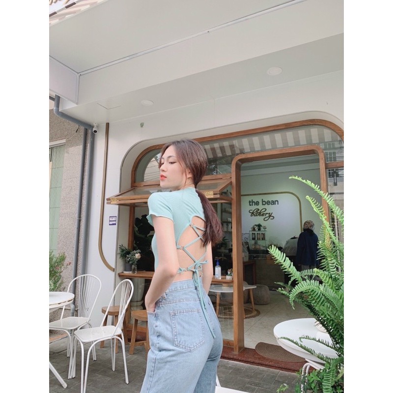 ÁO CROPTOP HỞ LƯNG ĐAN DÂY CÁ TÍNH ✨