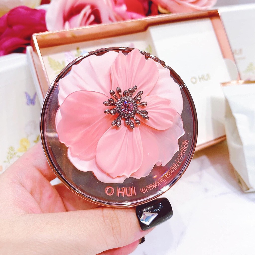 Phấn Nước Ohui 💖 FREESHIP 💖 Phấn Nước Ohui hoa hồng Ultimate Cover Cushion phiên bản 2020