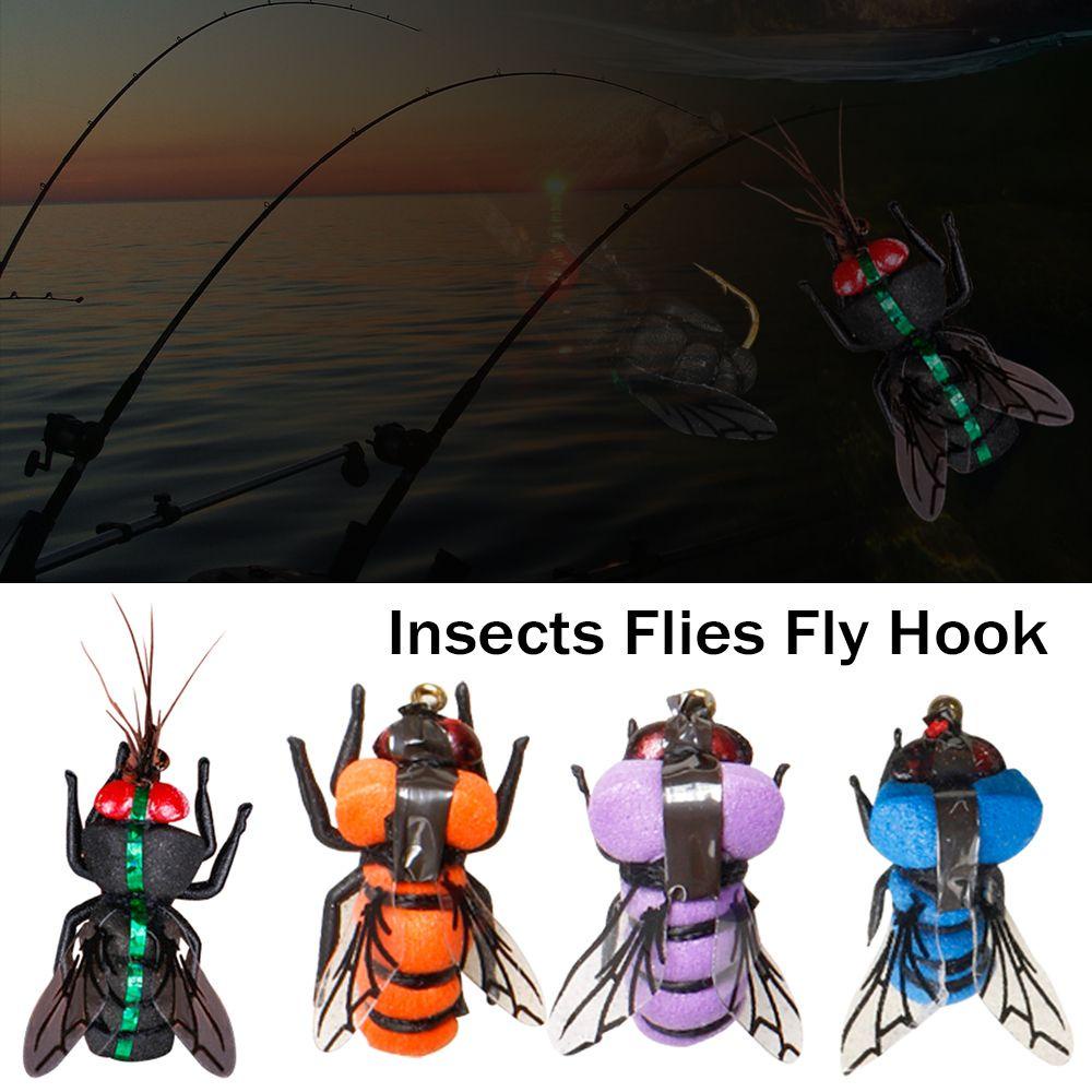 MUVAKO Set 2 Mồi Câu Cá Giả Hình Côn Trùng Thiết Kế Nhỏ Gọn Tiện Dụng