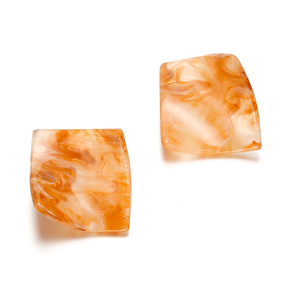 Bông Tai Dạng Xỏ Hình Học Bằng Acrylic Nhiều Màu Độc Đáo Hoops