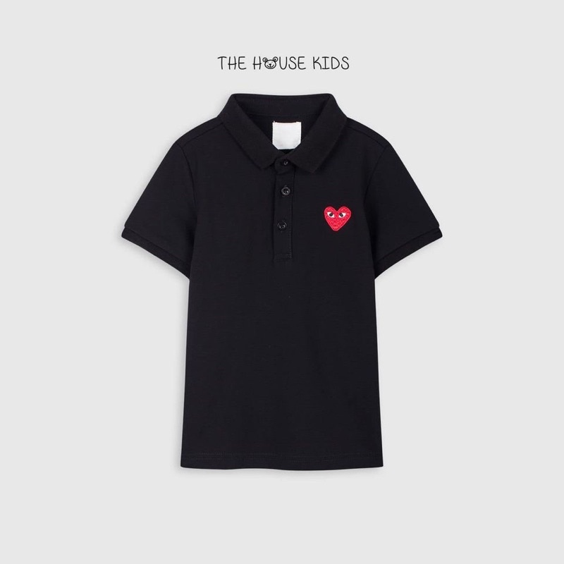 Áo Polo Bé Trai Có Cổ Áo Thun Trẻ Em Cotton Cao Cấp THE HOUSE KIDS Chữ Ngực