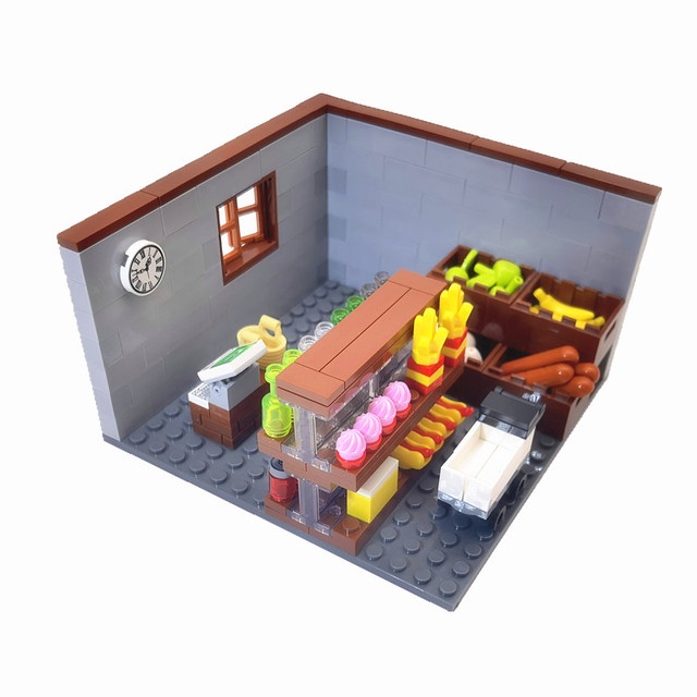 Moc Đồ Chơi Khối Xây Dựng Thành Phố Nhỏ Tương Thích Với Lego Cho Nhà Bếp / Phòng Tắm / Quán Bar / Khách Sạn / Phòng Khách / Phòng Ngủ