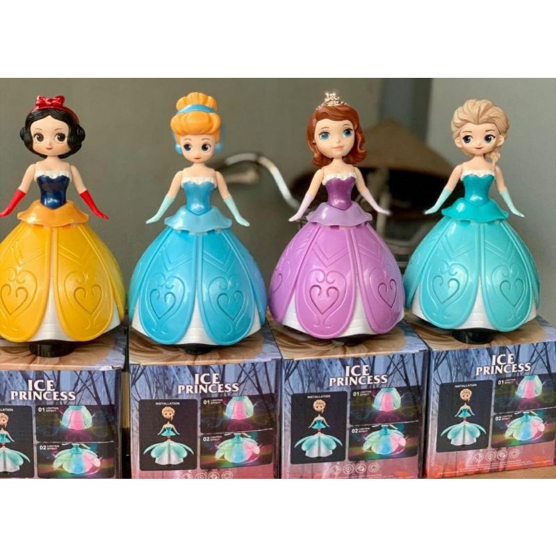 Lồng Đèn Elsa Có Nhạc Đèn Xoay 360 Độ Loại Có Hộp [Hàng Cao Cấp]