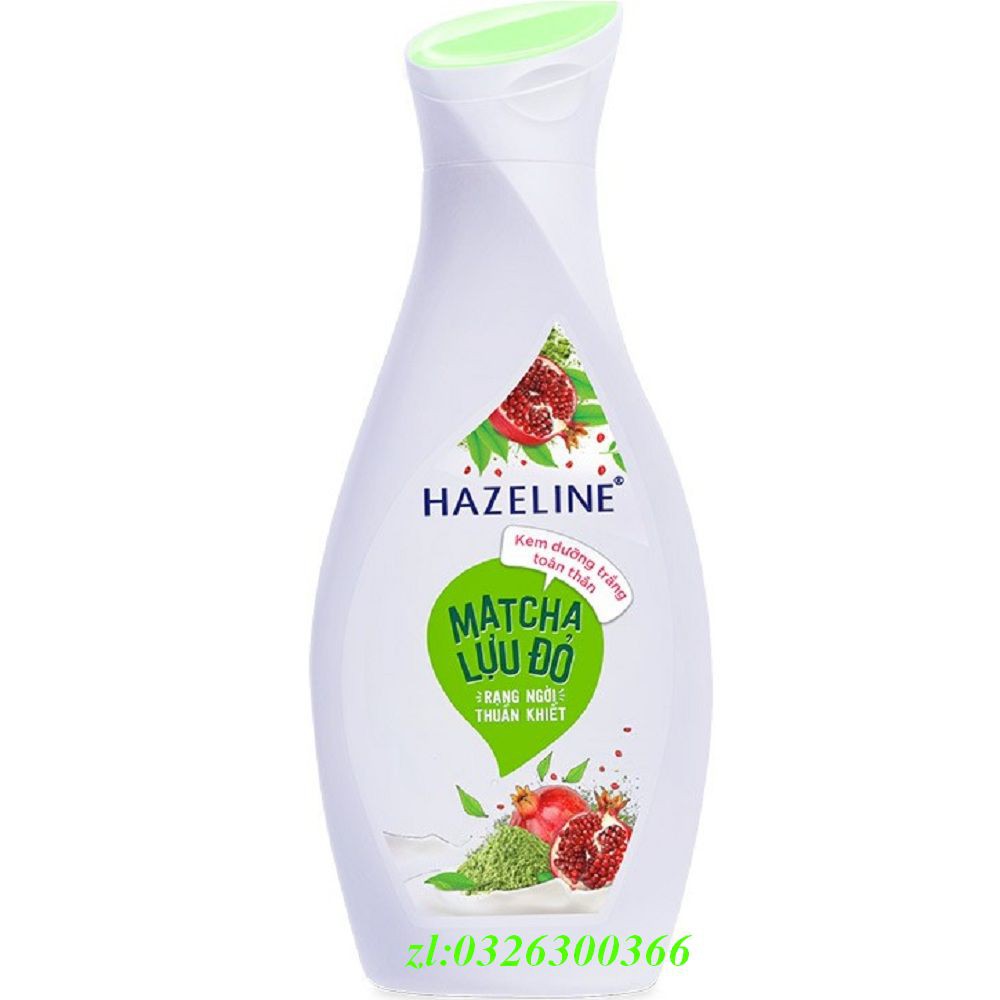 Sữa Dưỡng Thể 230Ml Hazeline Dưỡng Trắng Da Matcha Lựu Đỏ, Chính Hãng.