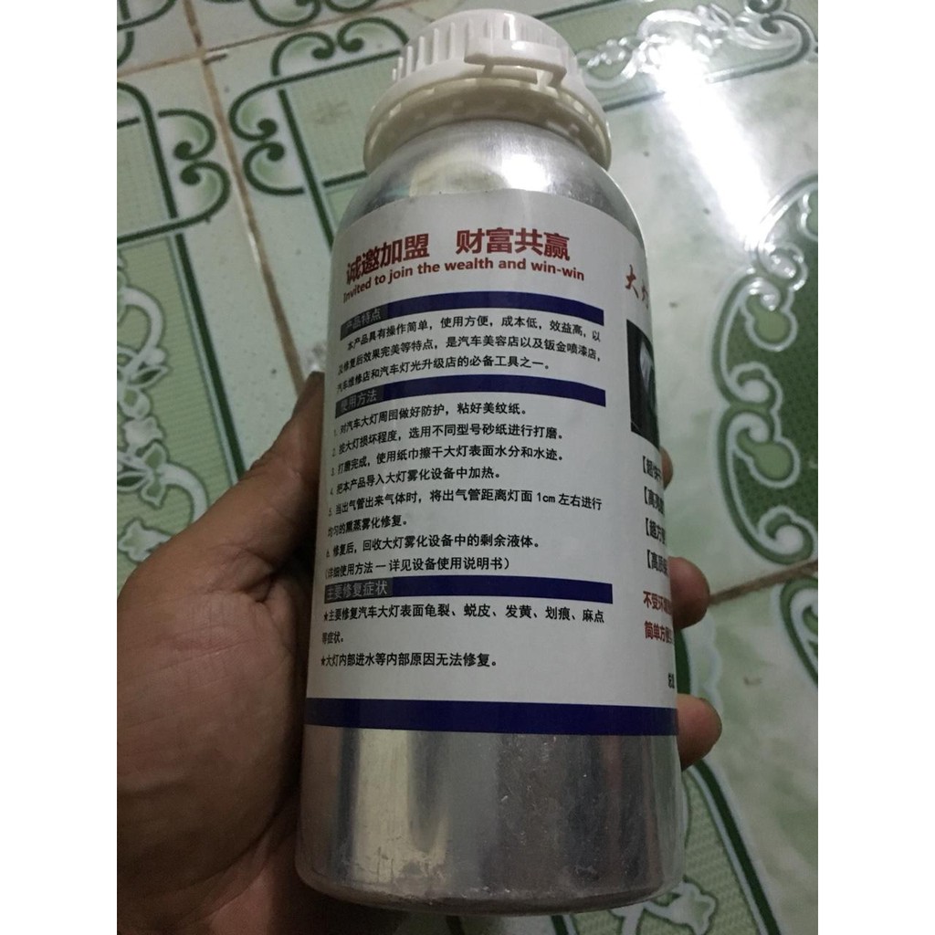 dung dịch hóa chất đánh bóng đèn pha