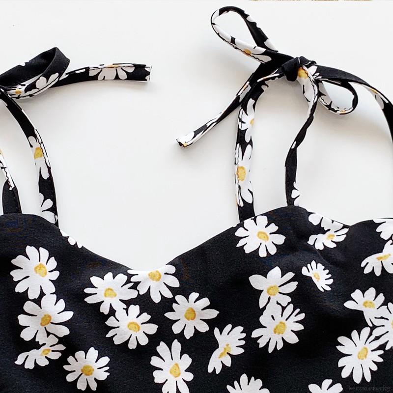 Đầm Hoa Hai Dây Dễ Thương Cho Bé Gái