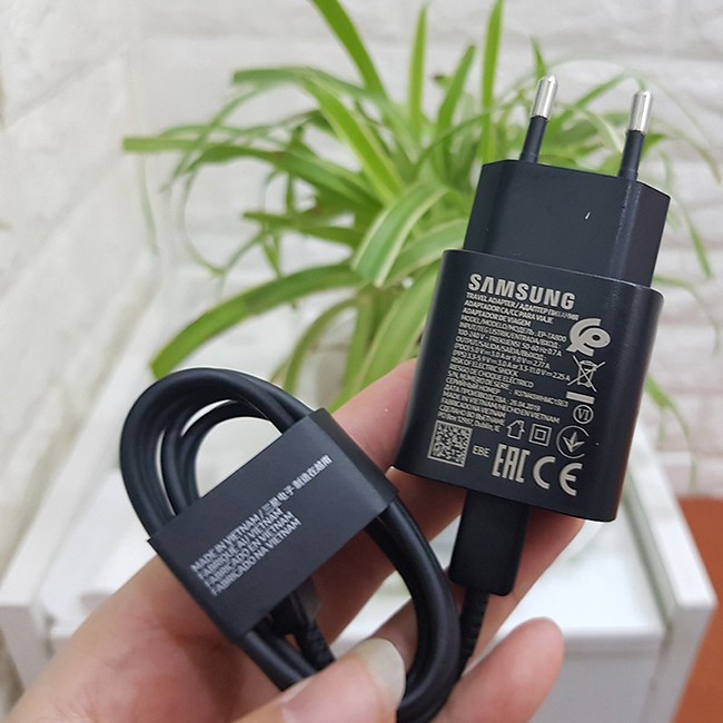 Sạc nhanh Samsung 💕Chính Hãng💕 25W zin máy Note 10, Note 10 Plus, Samsung S110 5G, A90, A80, A70 - Cáp Type C - Type C