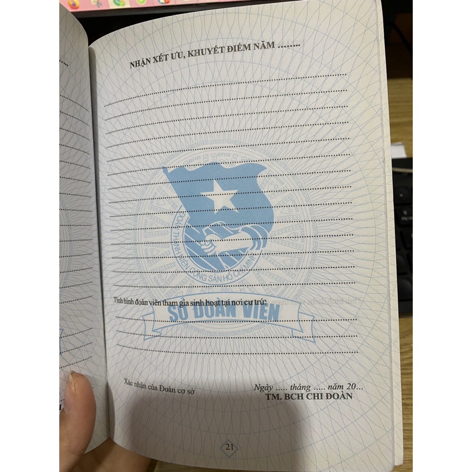 Sách Sổ đoàn viên , lý lịch đảng viên