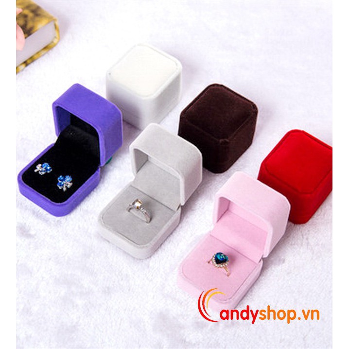 [HCM] Hộp đựng nhẫn, hộp đựng bông tai vải nhung chất lượng cao | BigBuy360 - bigbuy360.vn
