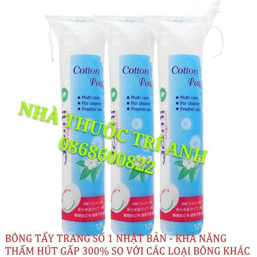 BÔNG TẨY TRANG JOMI NHẬT GÓI 120 MIẾNG