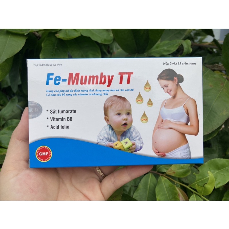 Fe Mumby TT bổ sung sắt, DHA, EPA, vitamin, khoáng chất cần thiết cho cơ thể, tăng cường sk, giảm mệt mỏi trg gđ thai kỳ