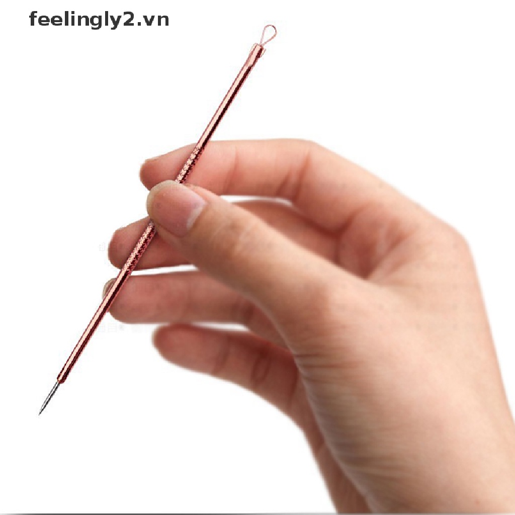Bộ 4 Dụng Cụ Nặn Mụn Đầu Đen Bằng Thép Không Gỉ Tiện Dụng