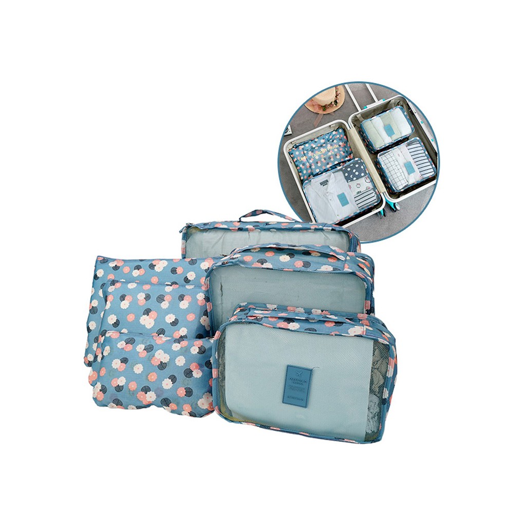 Set 6 túi du lịch đựng đồ chống thấm tiện tích