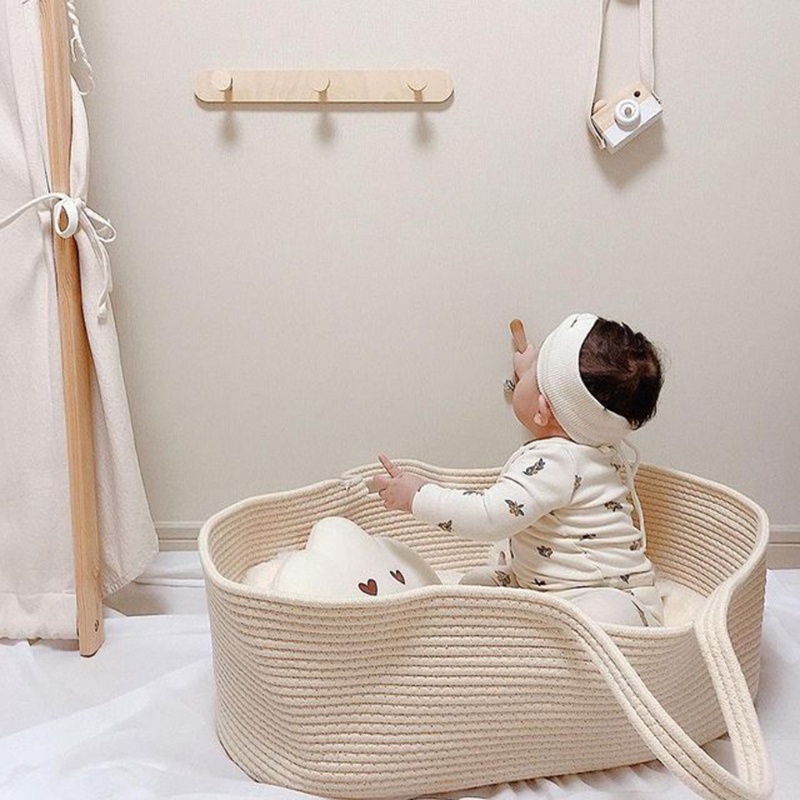 Túi Ngủ Bằng Dây Cotton Bện Dùng Để Địu Em Bé Sơ Sinh