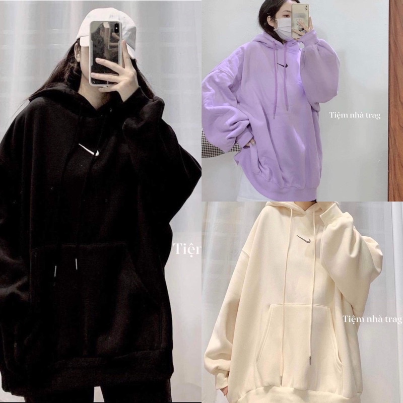 Áo nỉ Hodie nik nỉ ngoại Unisex 🌸DAQUY20🌸áo Hodie nỉ trơn cực xinh phom thụng