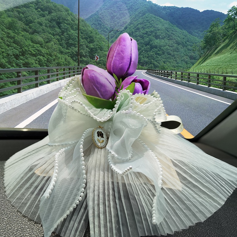 Túi Than Tre Hoạt Tính Khử Mùi Xe Hơi Hình Hoa Tulip