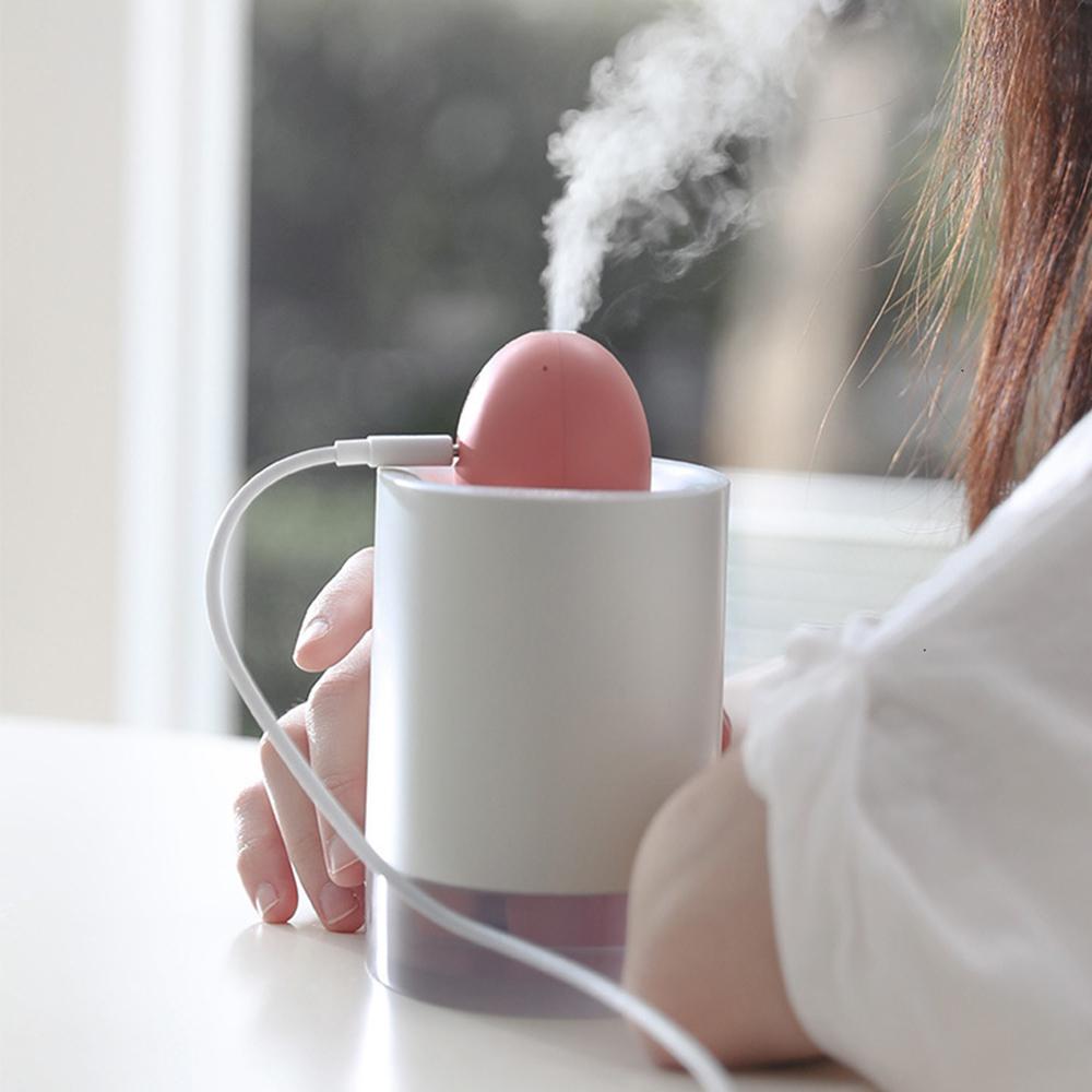 Máy Phun Sương Làm Ẩm Không Khí 500ml Sạc USB Chống Khô Không Gây Tiếng Ồn
