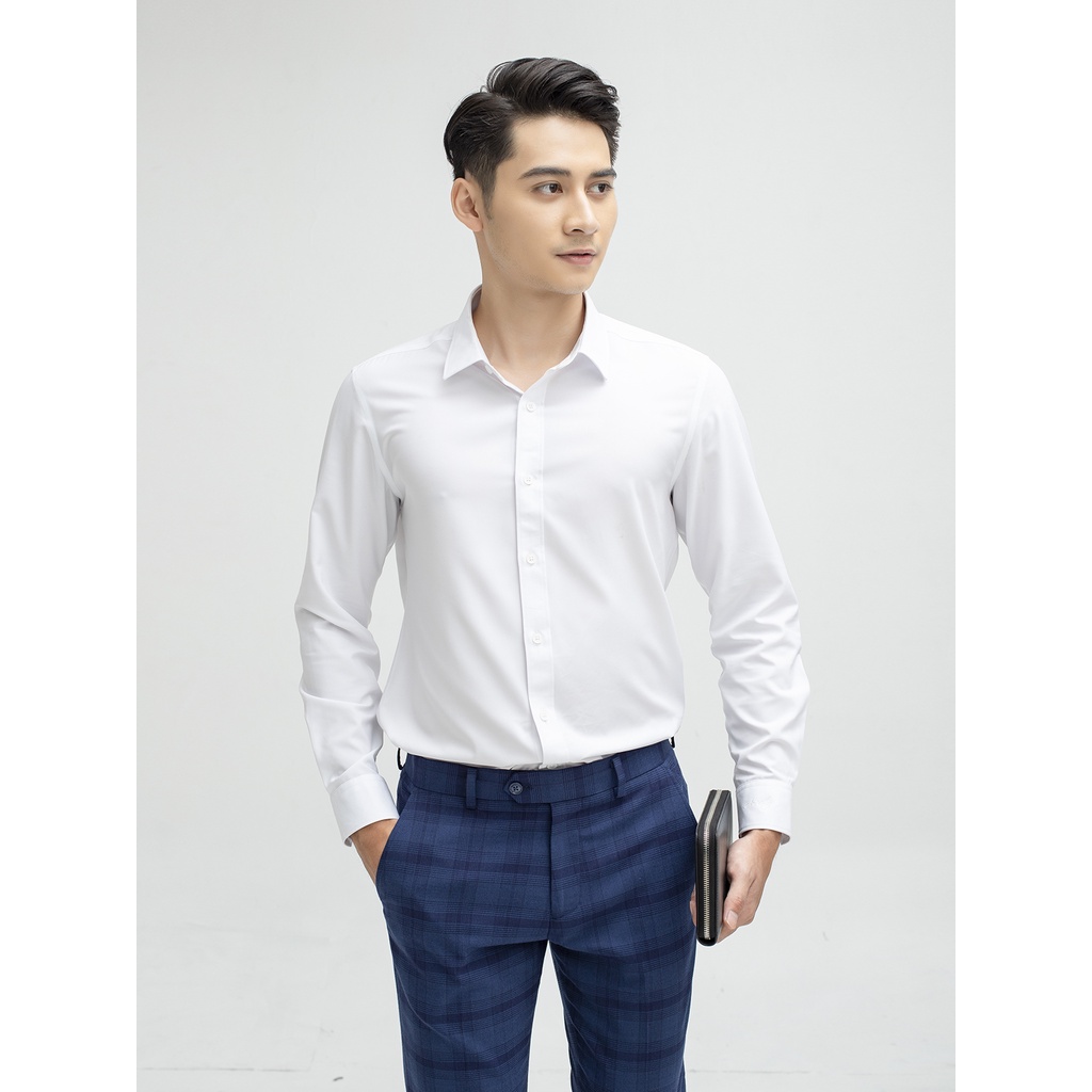 ÁO SƠ MI TRẮNG DÀI TAY NAM ARISTINO DÁNG SLIMFIT ALSR18 | BigBuy360 - bigbuy360.vn