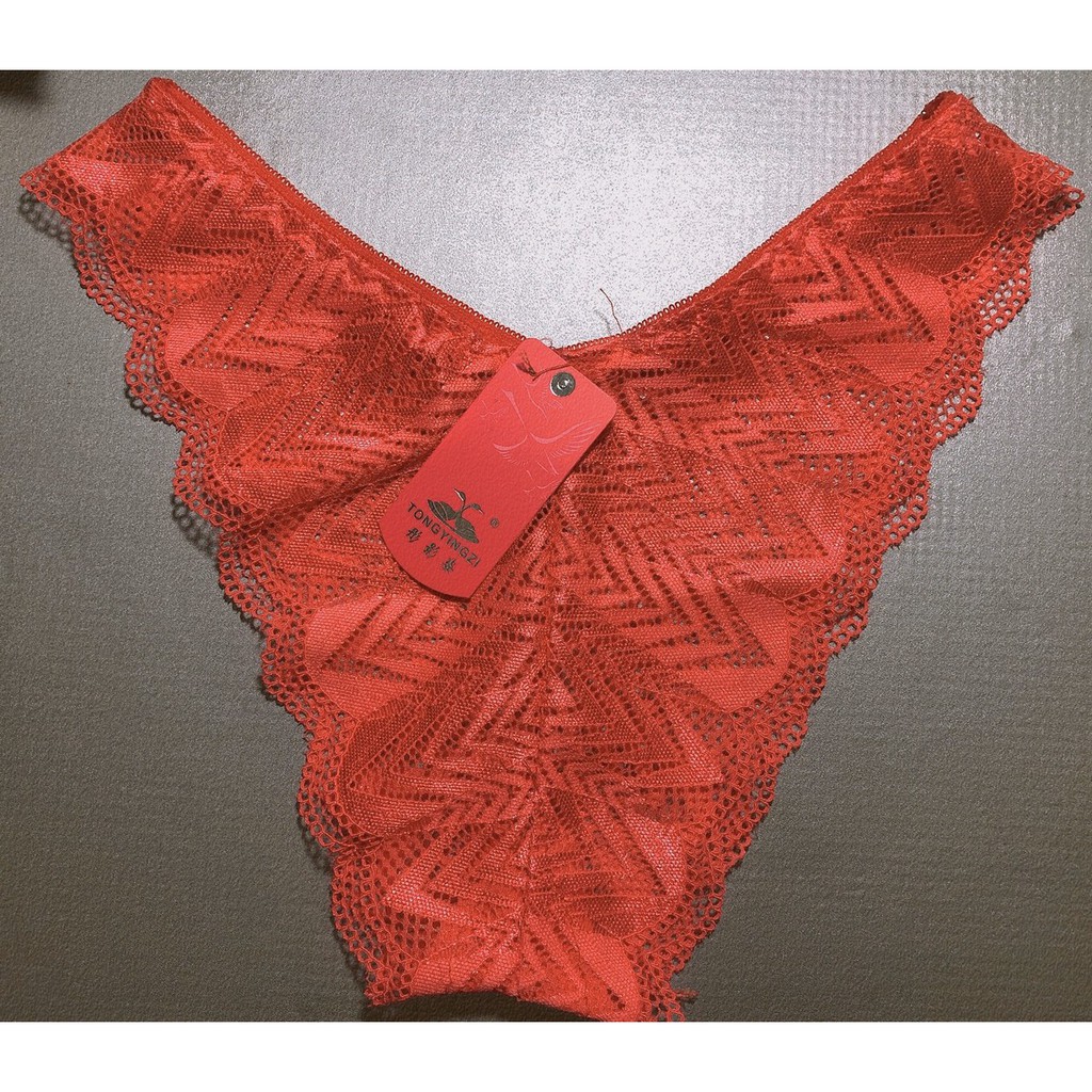 Quần Lót Ren Cạp Thấp Jacquard Sexy