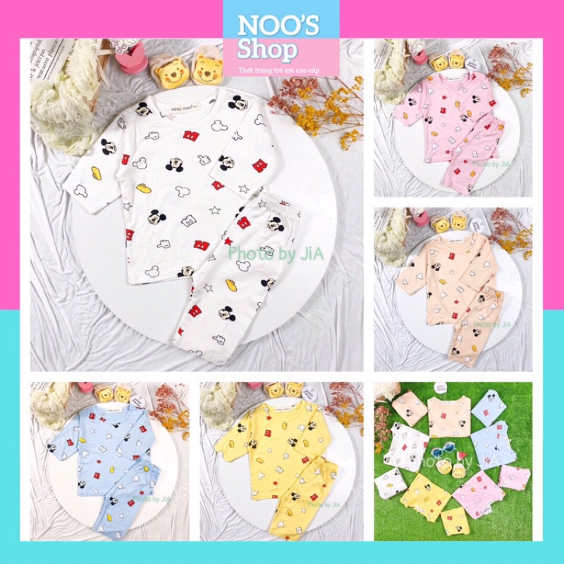 Đồ Bộ bé trai bé gái thun lạnh Minky Mom quần lững áo Tay Lỡ size 8-19kg