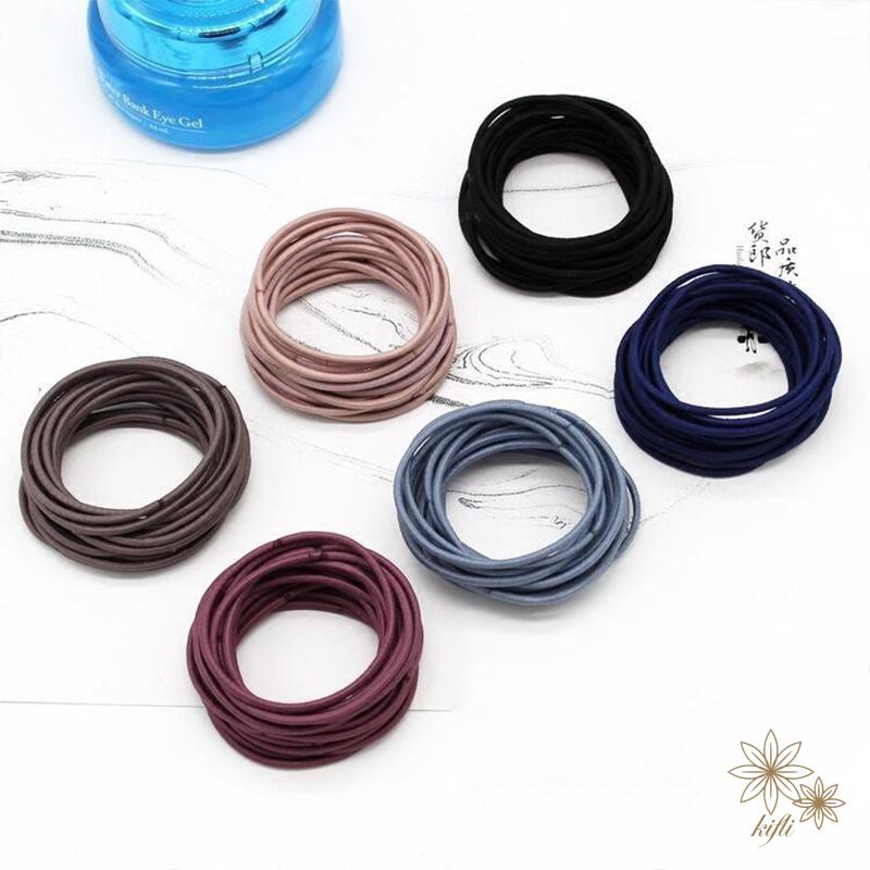 【kifli】Quà Tặng Dây Chun Buộc Tóc Hàn Quốc Co Giãn Nhiều Màu Buộc Cho Bạn Gái Cho Tạo Kiểu Tóc Ấm Siêu Tốc