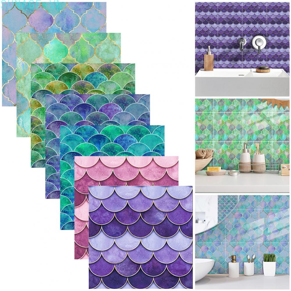 SUNAGE- ~Wall Sticker Decor Kitchen Mosaic PVC Self-adhesive Splashback Stickers【SUNAGE-HOT Fashion】