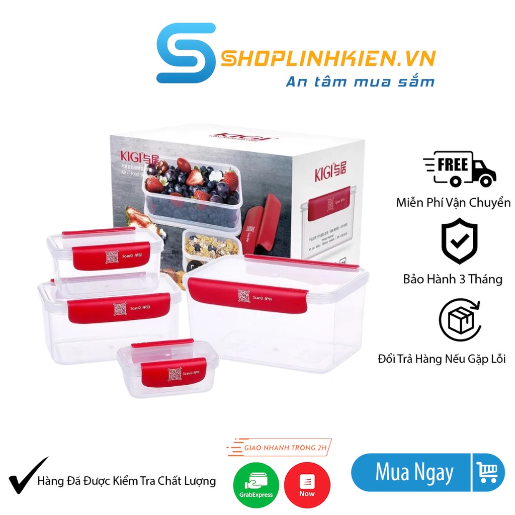 Hộp Đựng Thực Phẩm Thông Minh AP52 KIGI, Hộp Đựng Thức Ăn, Hộp Báo Hạn Thực Phẩm, Hộp Nhựa KIGI, Hộp KIGI