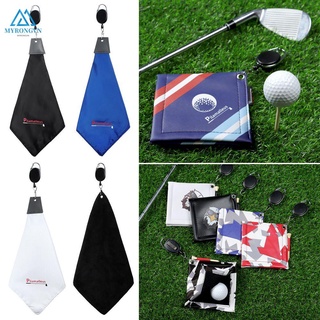 Khăn Lau Bóng Golf Bằng PU Hình Vuông Nhiều Kiểu Có Móc Khóa Thu Gọn Chất