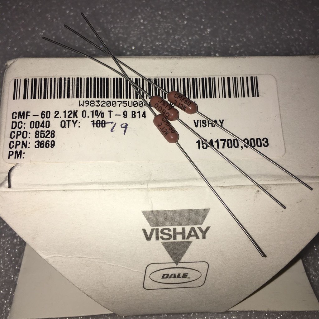 Điện trở RN60 0.5W 2.12K 0.1% 2K 2.2K