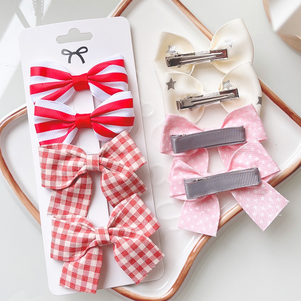 Set 4 kẹp tóc nơ KIDSBOWS bằng kim loại xinh xắn cho bé gái