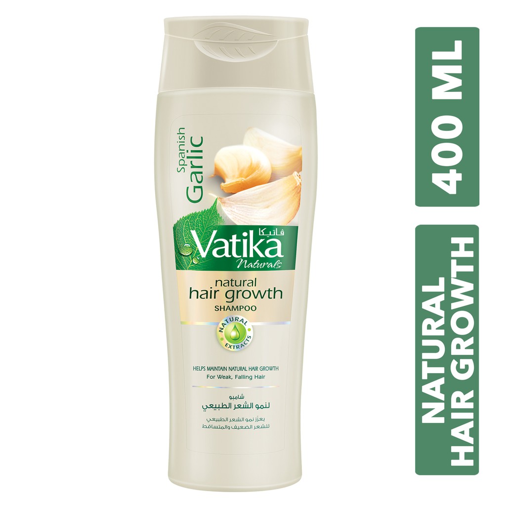 Dầu gội Vatika Garlic Shampoo Helps Maintain Natural Hair Growth chiết xuất tỏi kích thích mọc tóc nhanh