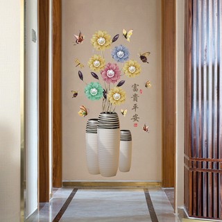 decal dán tường hoa