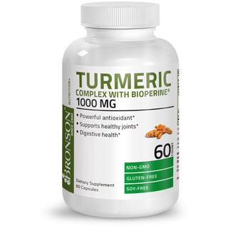 Turmeric Curcumin Extract - 60 viên Mỹ - Nano nghệ hỗ trợ viêm loét dạ dày, bổ xương khớp