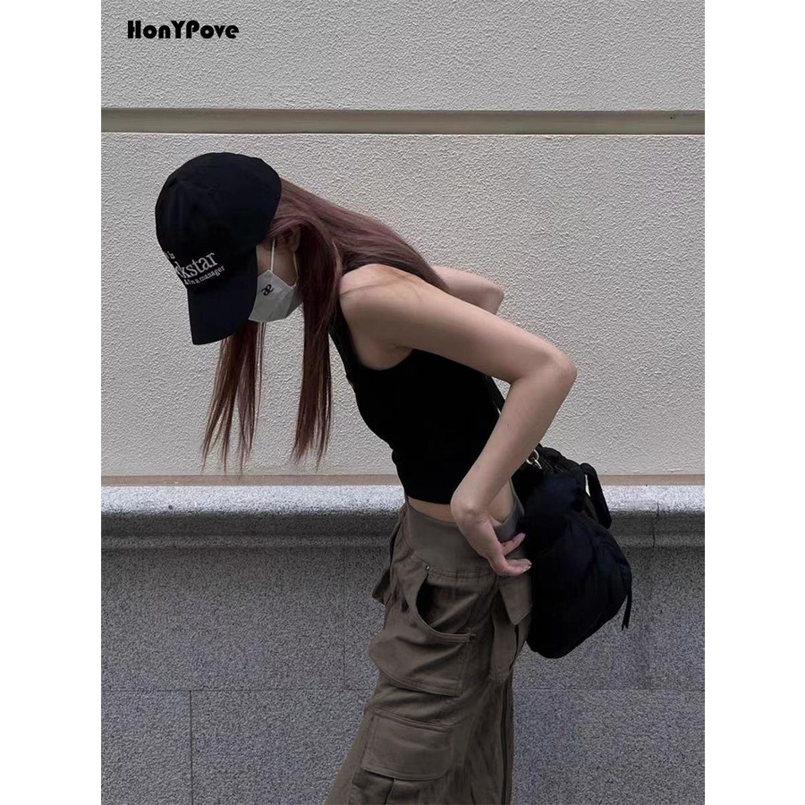 Honypove Chân Váy Chữ A Lưng Cao Phong Cách Retro Mỹ Thời Trang Mùa Hè Dành Cho Nữ