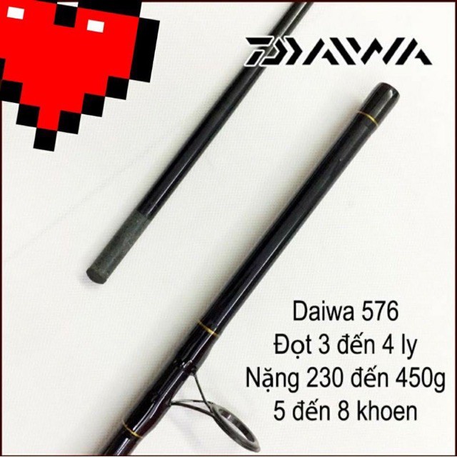 cần câu 2 khúc rỗng dài 2m7 DAIWA cần tải cá 10kg y hình giá rẻ giảm giá sele y hình