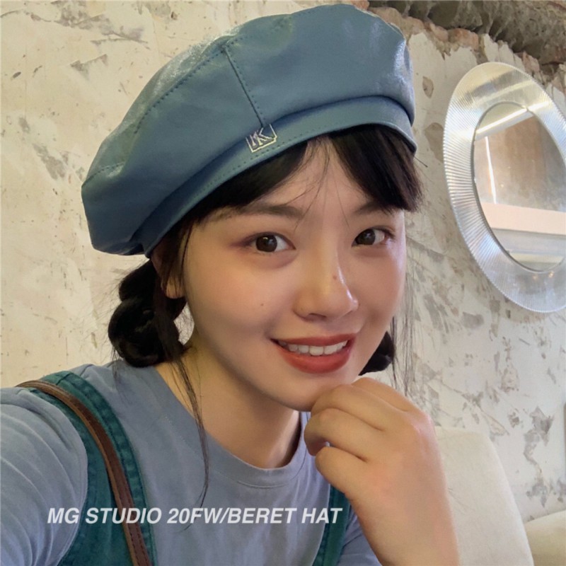 Mũ Nồi MG STUDIO Chất Liệu Da Chóp Phẳng